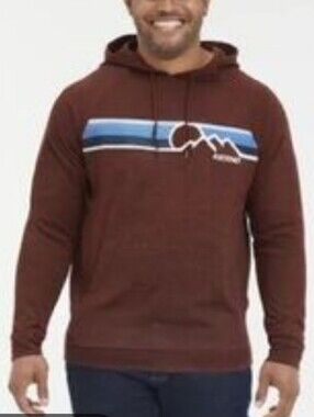Ascend Hoodie Sweatshirt Mens Large Red Heather Mountain Graphic